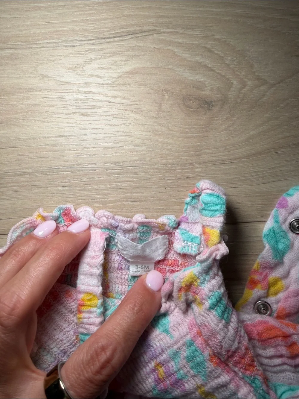 Angel Dear Pink Floral Smocked Romper